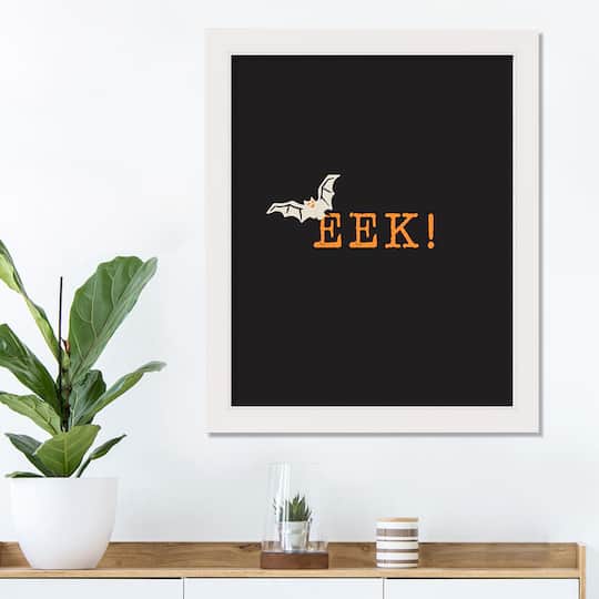EEK! White Framed Print Wall Art